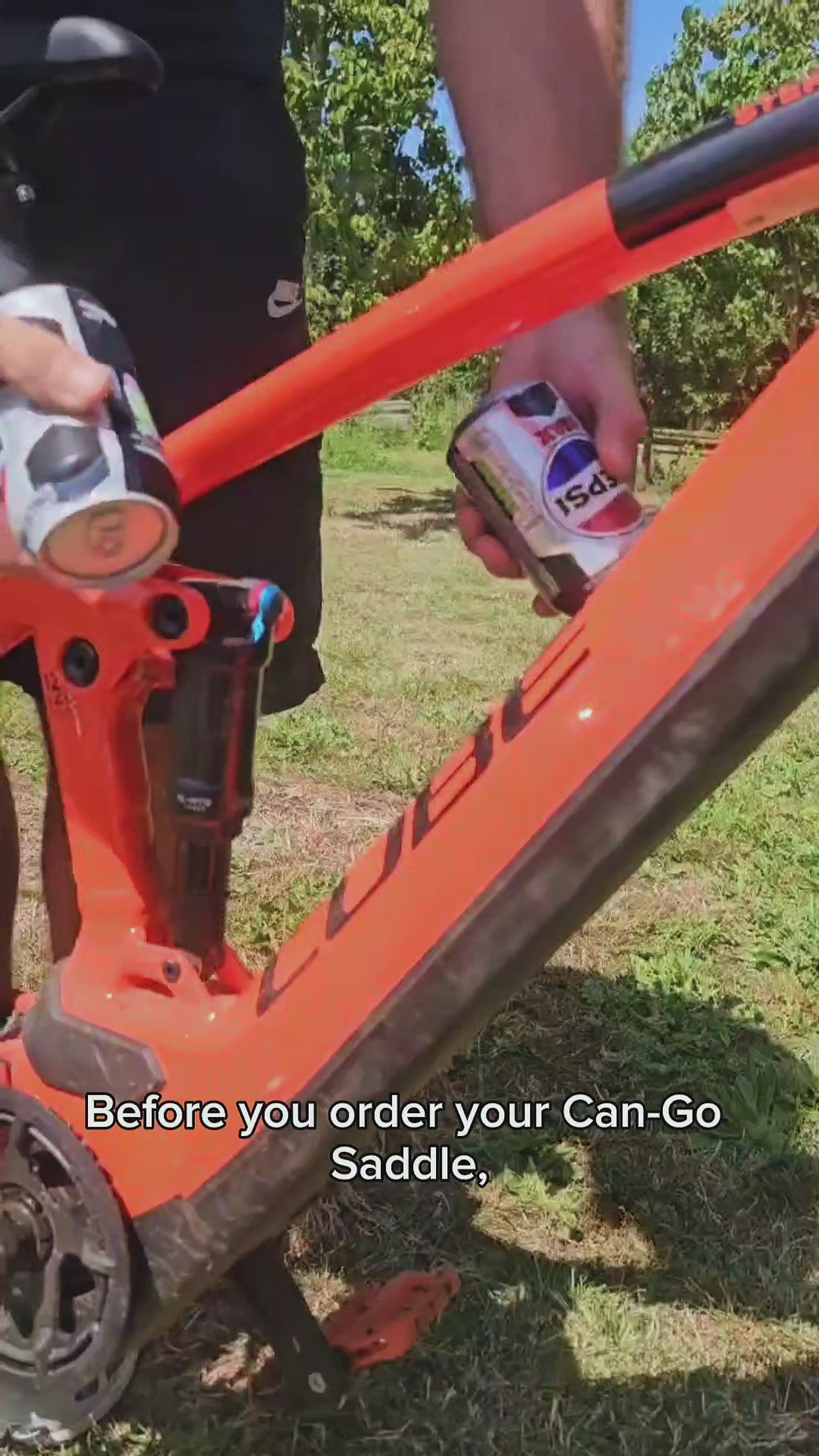 Can-Go Saddle™ – Dual Can Holder for Bikes